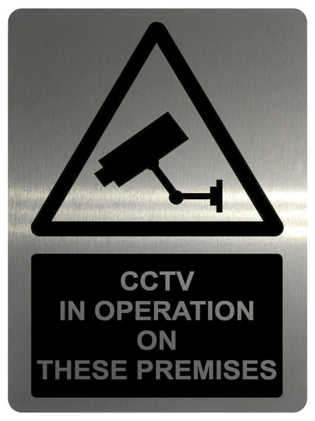 1368 CCTV IN OPERATION ON THESE PREMISES Safety Metal Aluminium Plaque Sign Door