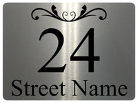 1456 Custom Personalised Address Metal Aluminium Plaque Sign House Door Gate