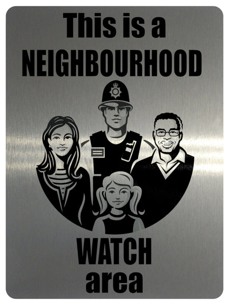 AL039 NEIGHBOURHOOD WATCH area Digitally Printed Metal Aluminium Safety Plaque Sign House