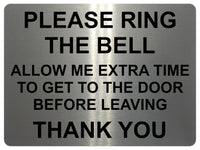 1323 PLEASE RING THE BELL Metal Aluminium Plaque Sign House Office Door Gate