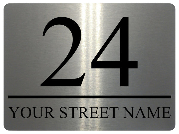 1460 Custom Personalised Address Metal Aluminium Plaque Sign House Door Office