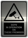 1369 CCTV IN OPERATION ON THESE PREMISES Safety Metal Aluminium Plaque Sign Door