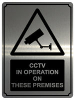 1369 CCTV IN OPERATION ON THESE PREMISES Safety Metal Aluminium Plaque Sign Door