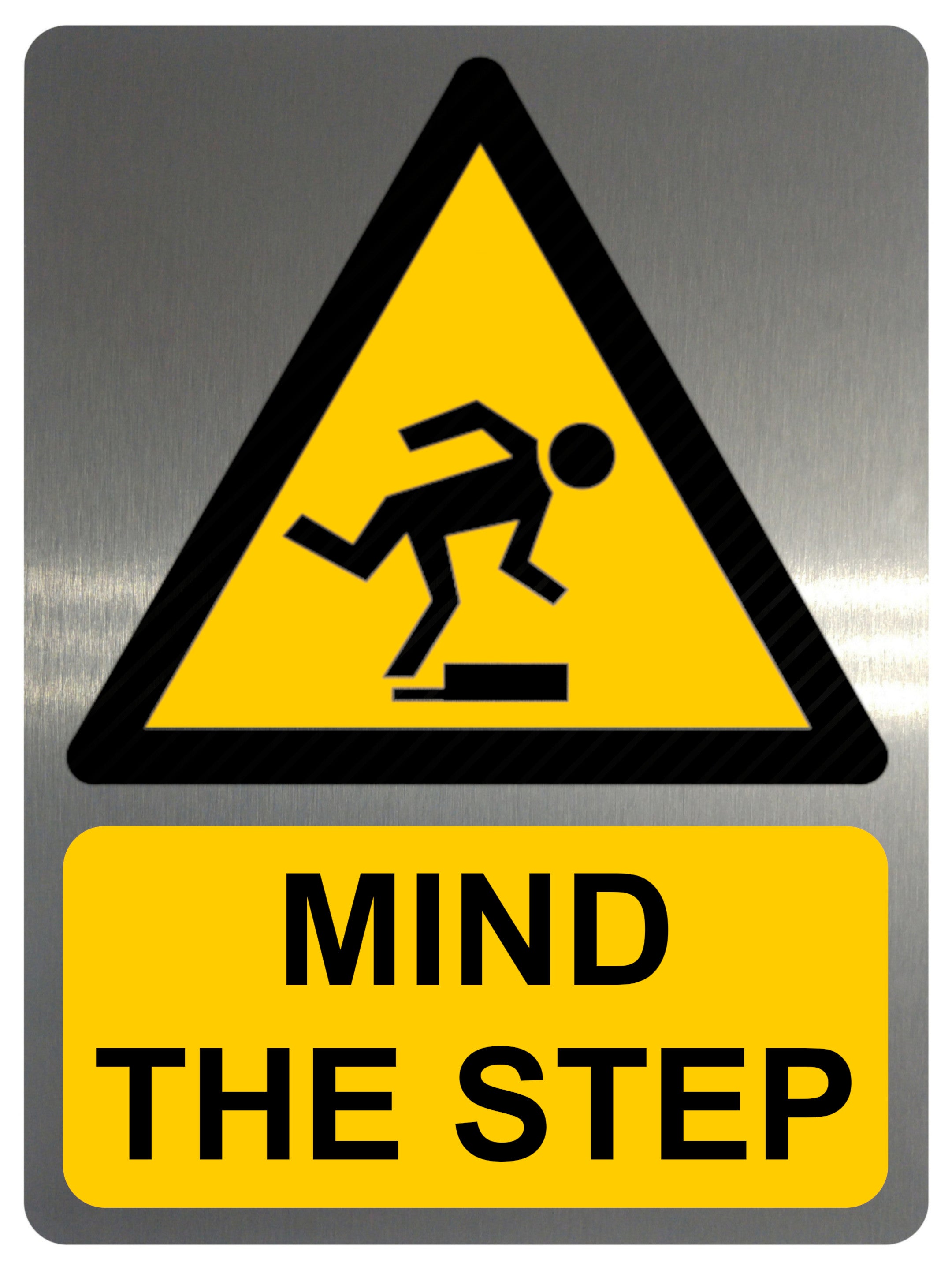 1422 MIND THE STEP Safety Metal Aluminium Plaque Sign Factory Shop Office Door