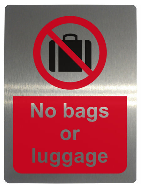 520 No bags or luggage Safety Metal Aluminium Plaque Sign Door Wall Pub Shop Bar