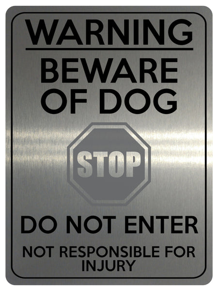 1739 WARNING BEWARE OF DOG DO NOT ENTER Door Gate Metal Aluminium Plaque Sign