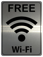 1535 FREE Wi-Fi Metal Aluminium Plaque Sign For Office Pub Bar Restaurant Hotel