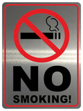 1285 NO SMOKING! Metal Aluminium Plaque Sign For Door Wall House Office Pub Bar