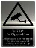 729 CCTV in Operation Safety Metal Aluminium Plaque Sign For Wall Door House Office Pub