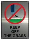 1300 KEEP OFF THE GRASS Metal Aluminium Plaque Sign Shed Garden Lawn