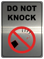 789 DO NOT KNOCK Metal Aluminium Plaque Sign House Office For Front Back Door