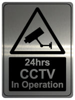 746 24hrs CCTV In Operation Safety Metal Aluminium Plaque Sign Wall House Office Pub Shop