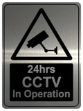 746 24hrs CCTV In Operation Safety Metal Aluminium Plaque Sign Wall House Office Pub Shop