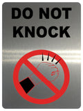 788 DO NOT KNOCK Metal Aluminium Plaque Sign House Office For Front Back Door