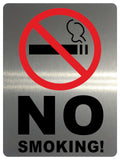 1284 NO SMOKING! Metal Aluminium Plaque Sign For Door Wall House Office Pub Bar