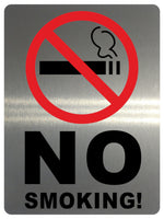 1284 NO SMOKING! Metal Aluminium Plaque Sign For Door Wall House Office Pub Bar