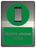 775 Moblie phone zone Metal Aluminium Plaque Sign Door Wall Gate House Office