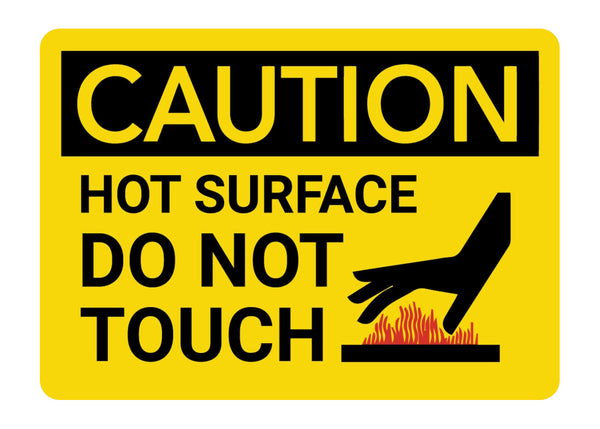 1185 CAUTION HOT SURFACE DO NOT TOUCH Metal Aluminium Plaque Sign Kitchen Bar Restaurant