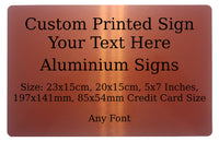 Custom Personalised Your Text Font Metal Aluminium Sign Door House Office Plaque