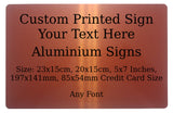 Custom Personalised Your Text Font Metal Aluminium Sign Door House Office Plaque