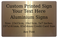 Custom Personalised Your Text Font Metal Aluminium Sign Door House Office Plaque