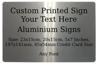 Custom Personalised Your Text Font Metal Aluminium Sign Door House Office Plaque