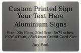 Custom Personalised Your Text Font Metal Aluminium Sign Door House Office Plaque