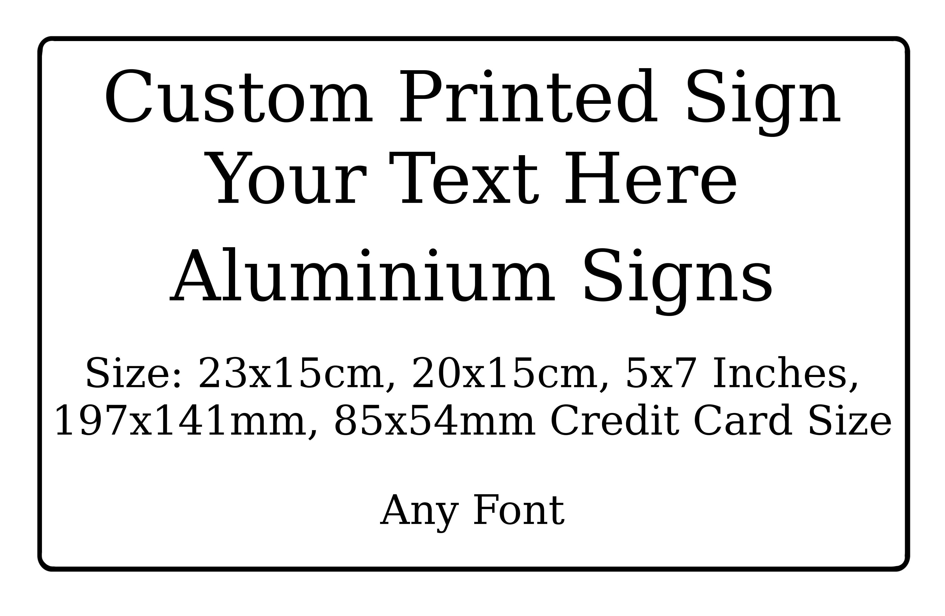 Custom Personalised Your Text Font Metal Aluminium Sign Door House Office Plaque