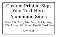 Custom Personalised Your Text Font Metal Aluminium Sign Door House Office Plaque