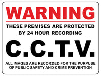 1486 WARNING CCTV Recording Safety Metal Aluminium Plaque Sige House Office Door Gate