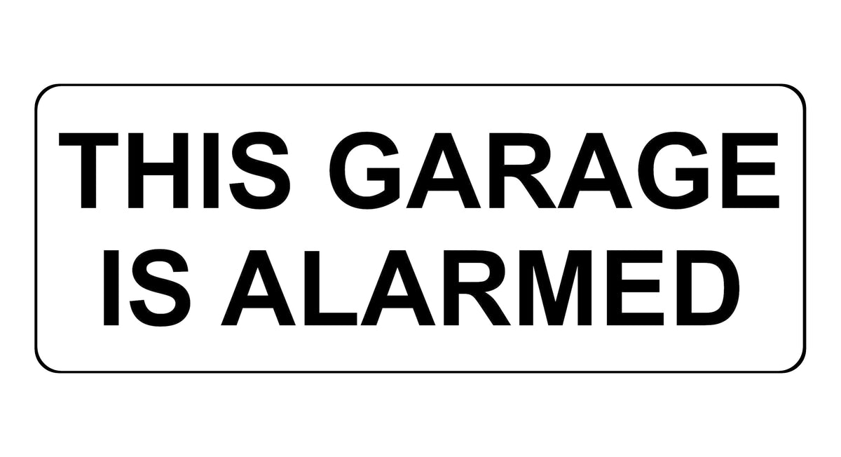 1328 THIS GARAGE IS ALARMED Safety Metal Aluminium Plaque Sign Door Gate Wall