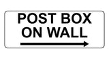 1370 POST BOX ON WALL Arrow Right Metal Aluminium Plaque Sign House Office Door