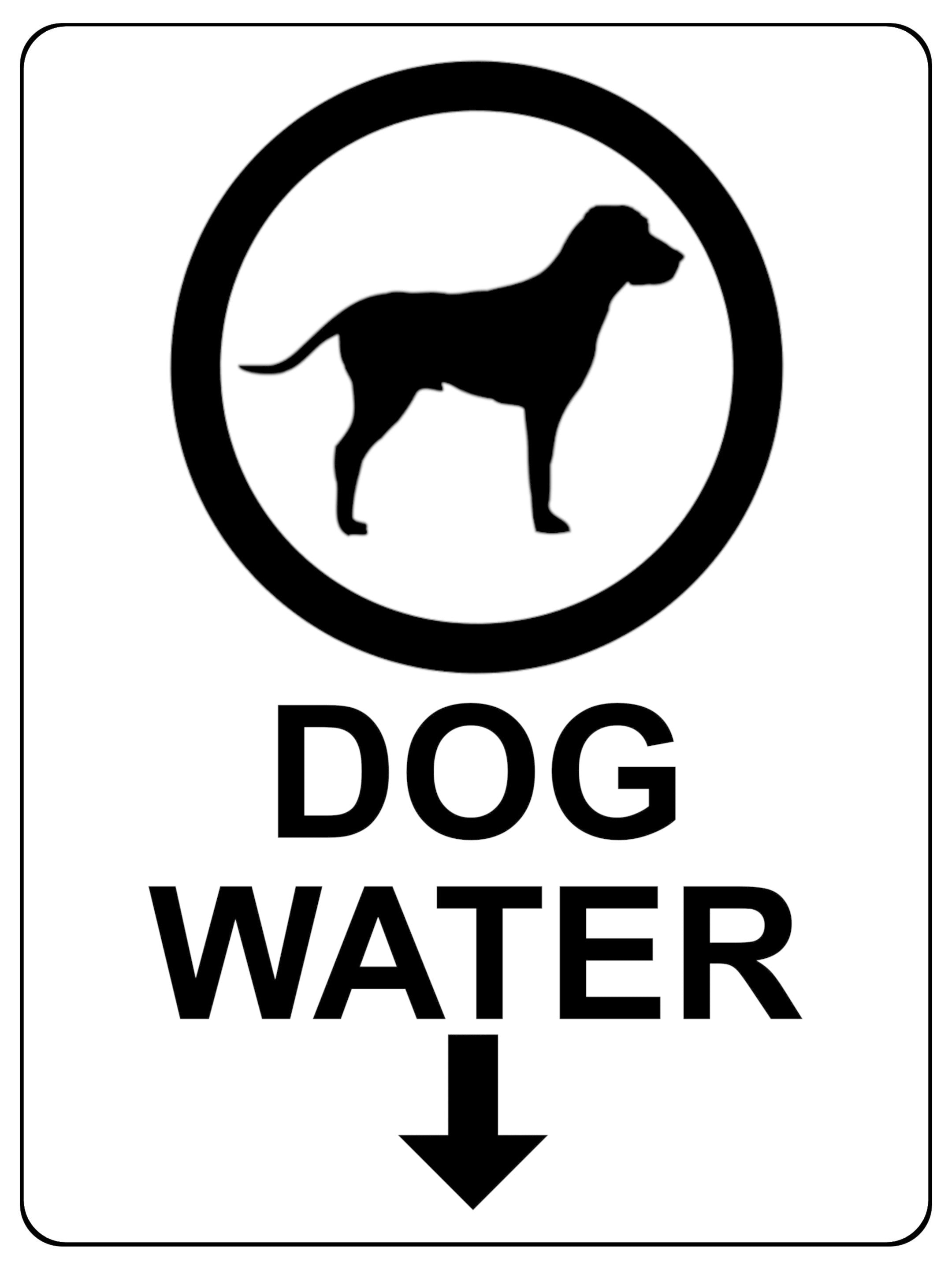 1309 DOG WATER LOCATION Metal Aluminium Plaque Sign Gate House Garden Door Wall