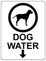 1309 DOG WATER LOCATION Metal Aluminium Plaque Sign Gate House Garden Door Wall