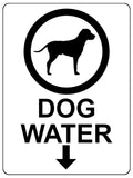 1309 DOG WATER LOCATION Metal Aluminium Plaque Sign Gate House Garden Door Wall