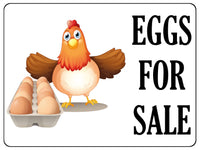 AL064 EGGS FOR SALE Digital Metal Aluminium Plaque Sign Door Gate House Farm