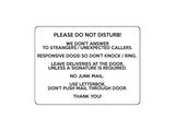 1647 DO NOT DISTURB RESPONSIVE DOGS DON'T KNOCK RING Metal Aluminium Plaque Sign