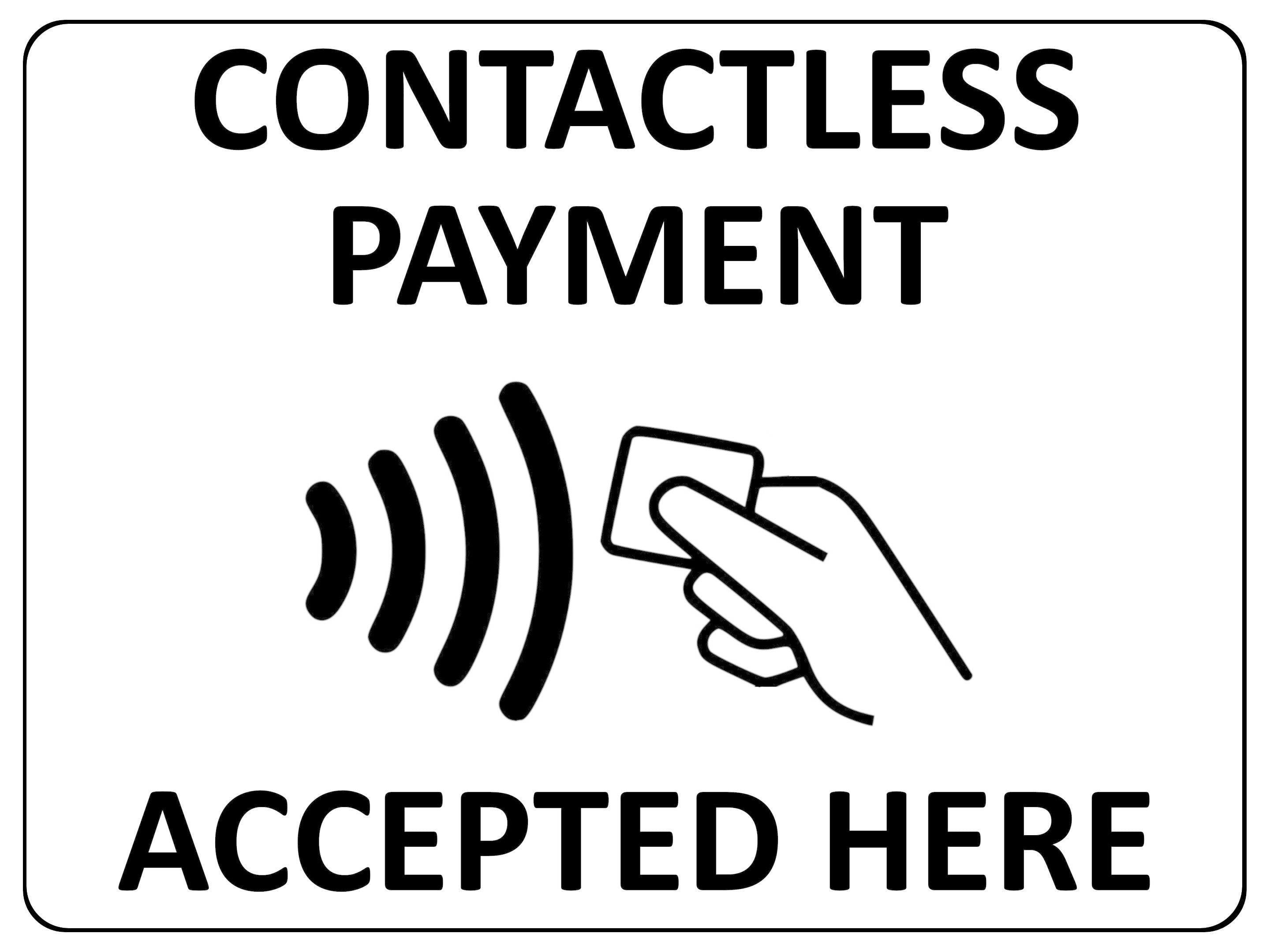 1644 CONTACTLESS PAYMENT ACCEPTED HERE Metal Aluminium Plaque Sign Shop Bar
