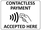 1644 CONTACTLESS PAYMENT ACCEPTED HERE Metal Aluminium Plaque Sign Shop Bar