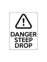 1657 DANGER STEEP DROP Safety Metal Aluminium Plaque Sign