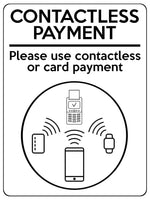 1594 CONTACTLESS PAYMENT Metal Aluminium Plaque Sign Shop Bar Restaurant Hotel