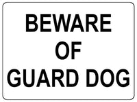 1322 BEWARE OF GUARD DOG Metal Aluminium Plaque Sign Gate Door House Garden