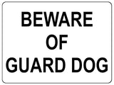 1322 BEWARE OF GUARD DOG Metal Aluminium Plaque Sign Gate Door House Garden