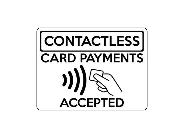 1646 CONTACTLESS CARD PAYMENT ACCEPTED Metal Aluminium Plaque Sign Sho ...