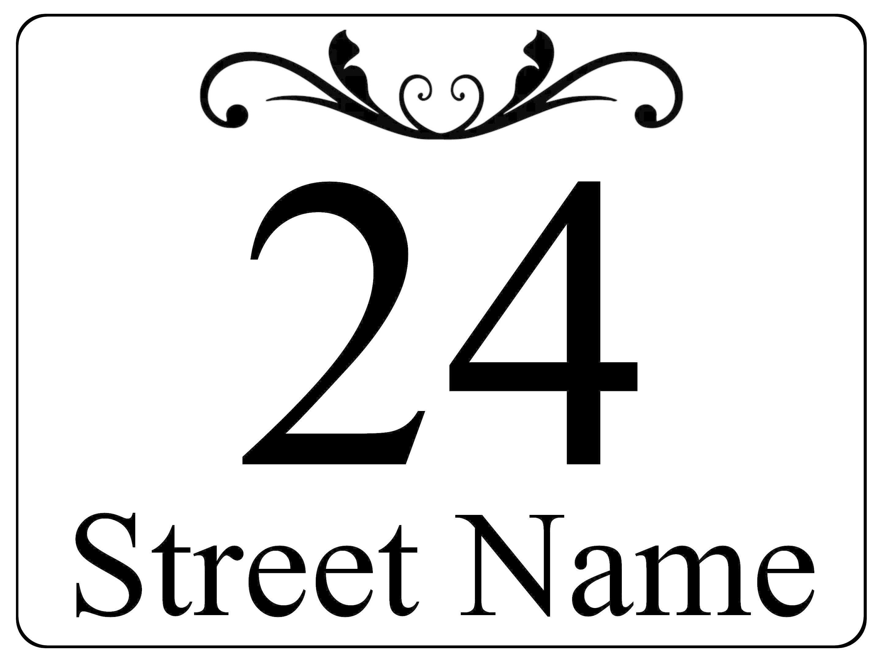 1456 Custom Personalised Address Metal Aluminium Plaque Sign House Door Gate