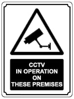 1369 CCTV IN OPERATION ON THESE PREMISES Safety Metal Aluminium Plaque Sign Door