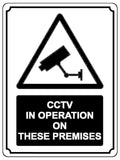 1369 CCTV IN OPERATION ON THESE PREMISES Safety Metal Aluminium Plaque Sign Door