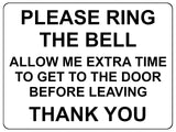 1323 PLEASE RING THE BELL Metal Aluminium Plaque Sign House Office Door Gate