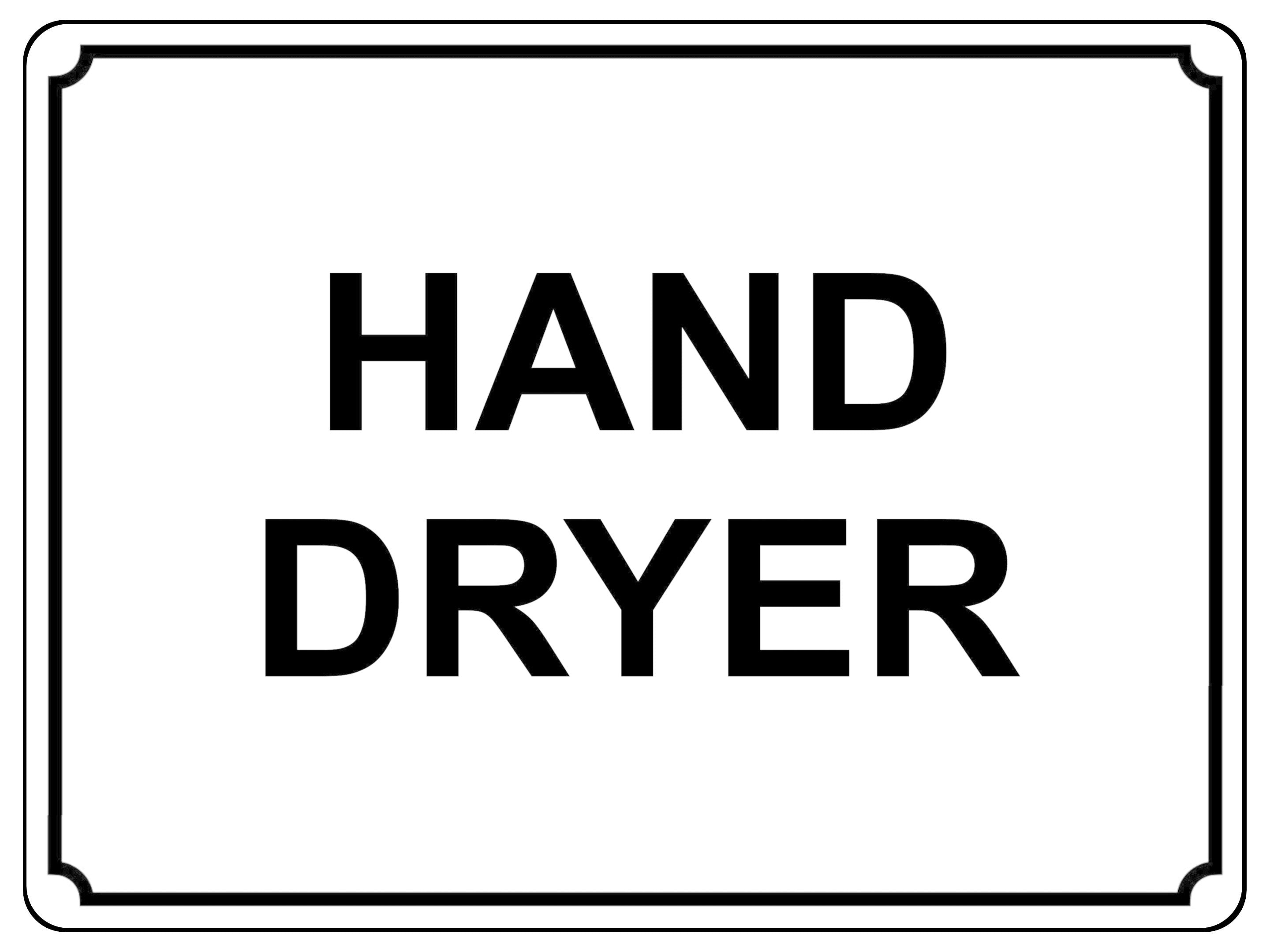 1387 HAND DRYER Metal Aluminium Plaque Sign Toilet Shop Bar Restaurant Hotel