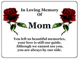 1404 In Loving Memory Of Mom Memorial Funeral Metal Aluminium Plaque Sign